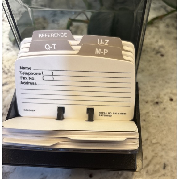 Vintage Rolodex Petite Covered Card‎ File S-300C Alphabet Tabs Blank Cards USA - Picture 10 of 16